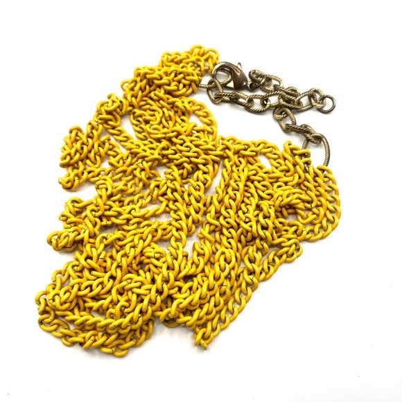 Vintage Yellow Chain Necklace - Picture 4 of 5
